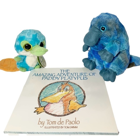 Platypus Bundle - 2 Plush and 1 Book [The Amazing Adventures of Paddy Platypus] - Picture 1 of 12